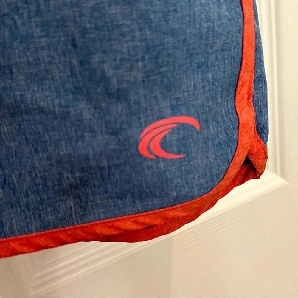 Teal Cove Mens Swimwear Board Shorts Blue/Salmon Swim Trunks Size XL